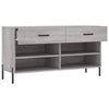 Graue Schuhbank Frasinel 102x35x55cm (Holz)