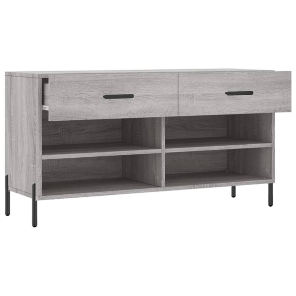 Graue Schuhbank Frasinel 102x35x55cm (Holz)
