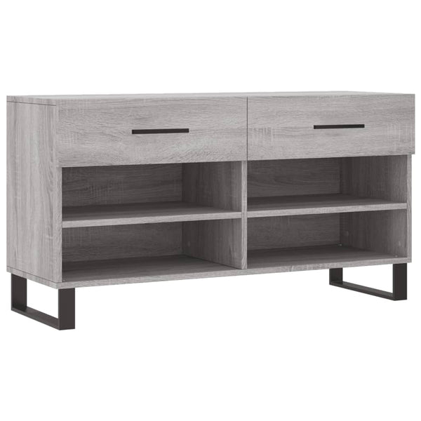 Graue Schuhbank Gehan 102x35x55cm (Holz)