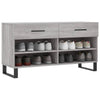 Graue Schuhbank Gehan 102x35x55cm (Holz)