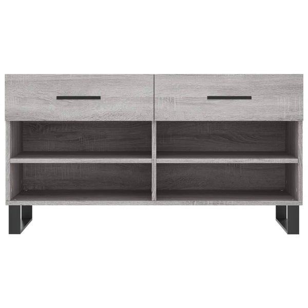 Graue Schuhbank Gehan 102x35x55cm (Holz)