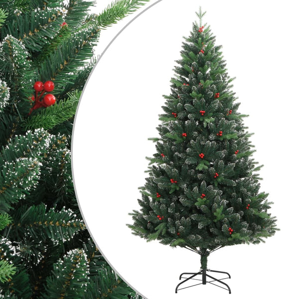 Künstlicher Weihnachtsbaum mit Scharnieren und roten Beeren Crisandra 150cm