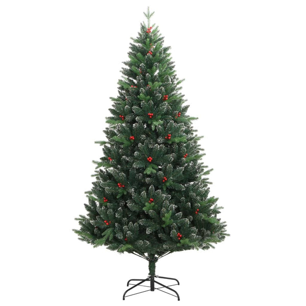 Künstlicher Weihnachtsbaum mit Scharnieren und roten Beeren Crisandra 150cm