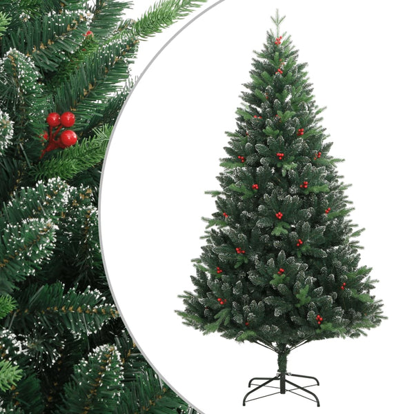 Künstlicher Weihnachtsbaum mit Scharnieren und roten Beeren Crisandra 180cm