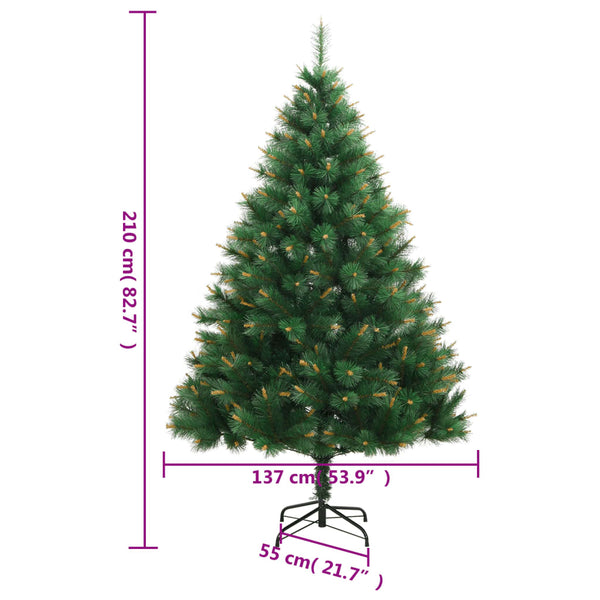 Künstlicher Weihnachtsbaum mit Scharnieren und Ständer Hilton 210cm