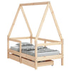Kinderbettgestell mit Schubladen Braydon 70x140cm (Kiefer)