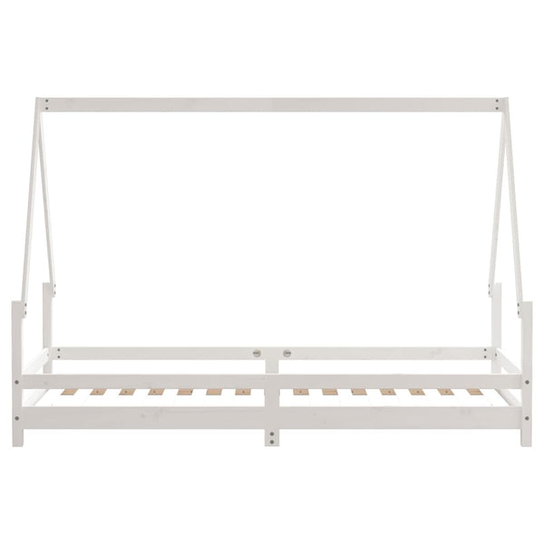 Valkoinen lasten sängynrunko Jorn 80x200cm (mänty)