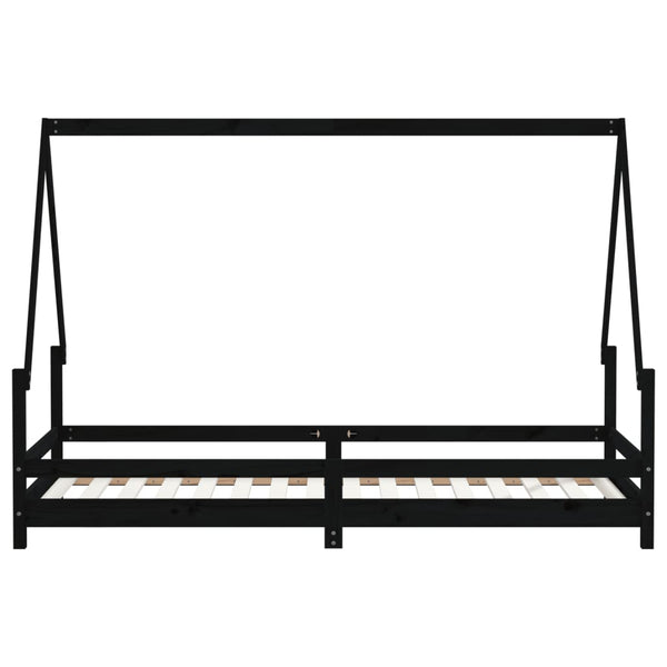 Schwarzer Kinderbettrahmen Jorn 80x200cm (Kiefer)