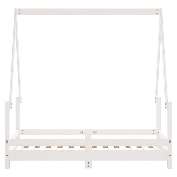 Valkoinen lasten sängynrunko Jorn 70x140cm (mänty)