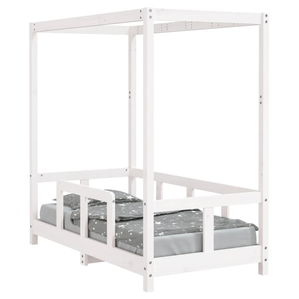 Weißer Kinderbettrahmen Manolin 70x140cm (Kiefer)