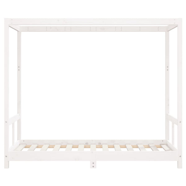 Weißes Kinderbettgestell Manolin 80x160cm (Kiefer)