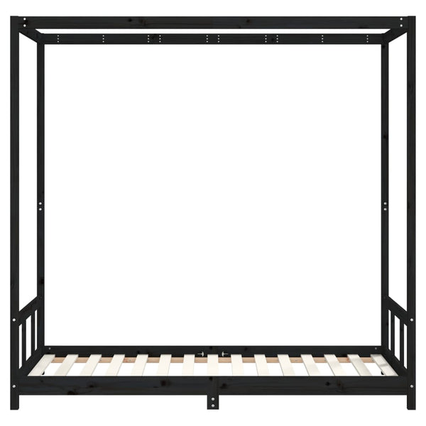 Musta lasten sängynrunko Manolin 90x190cm (mänty)