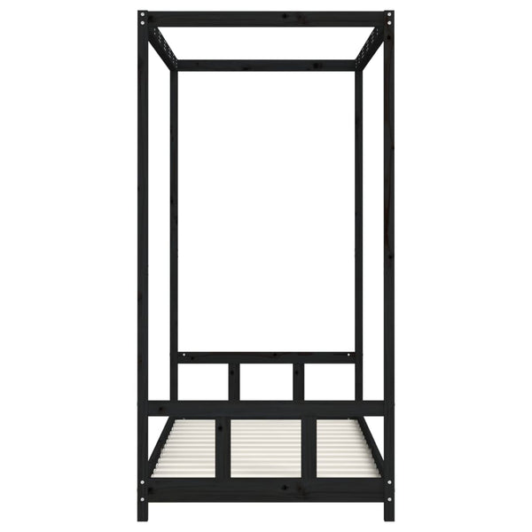 Musta lasten sängynrunko Manolin 90x190cm (mänty)