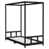 Schwarzes Kinderbettgestell Manolin 90x200cm (Kiefer)