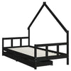 Schwarzes Kinderbettgestell Benedic 90x200cm (Kiefer)