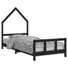 Schwarzer Kinderbettrahmen Natasia 90x190cm (Kiefer)