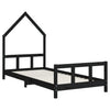 Schwarzer Kinderbettrahmen Natasia 90x190cm (Kiefer)