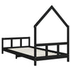 Schwarzer Kinderbettrahmen Natasia 90x190cm (Kiefer)