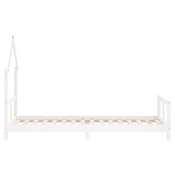 Weißes Kinderbettgestell Natasia 80x200cm (Kiefer)
