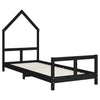 Schwarzer Kinderbettrahmen Natasia 80x200cm (Kiefer)