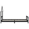 Schwarzer Kinderbettrahmen Natasia 80x200cm (Kiefer)