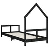 Schwarzer Kinderbettrahmen Natasia 80x200cm (Kiefer)