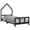 Schwarzes Kinderbettgestell Natasia 90x200cm (Kiefer)
