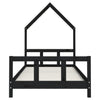Schwarzes Kinderbettgestell Natasia 90x200cm (Kiefer)