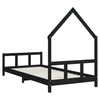 Schwarzes Kinderbettgestell Natasia 90x200cm (Kiefer)