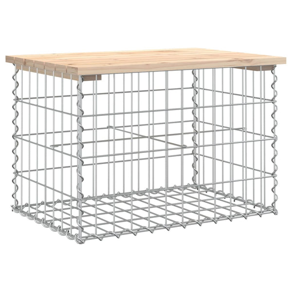 Gartenbank Gabionen-Stil Timon 63x44x42cm (Kiefer)