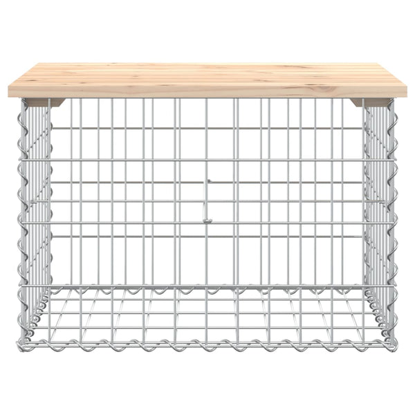 Gartenbank Gabionen-Stil Timon 63x44x42cm (Kiefer)