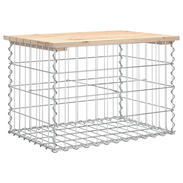 Gartenbank Gabionen-Stil Timon 63x44x42cm (Kiefer)