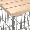 Gartenbank Gabionen-Stil Timon 63x44x42cm (Kiefer)
