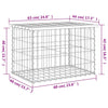 Gartenbank Gabionen-Stil Timon 63x44x42cm (Kiefer)