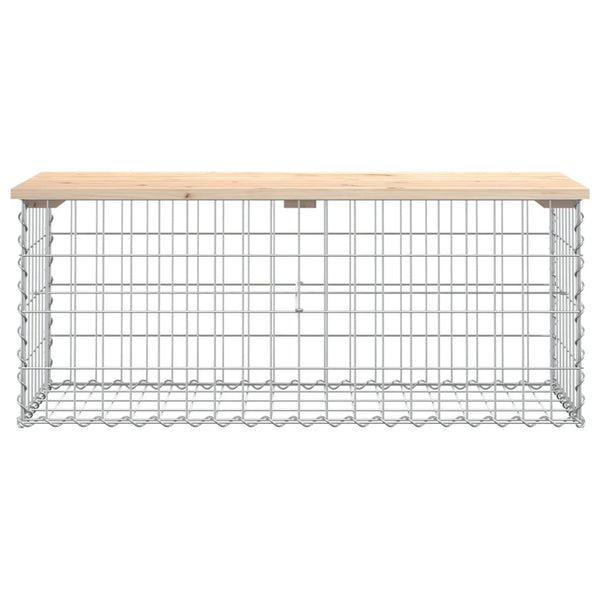 Gartenbank aus Gabionen "Timo" 103x44x42cm (Kiefer)