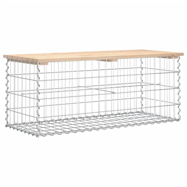 Gartenbank aus Gabionen "Timo" 103x44x42cm (Kiefer)