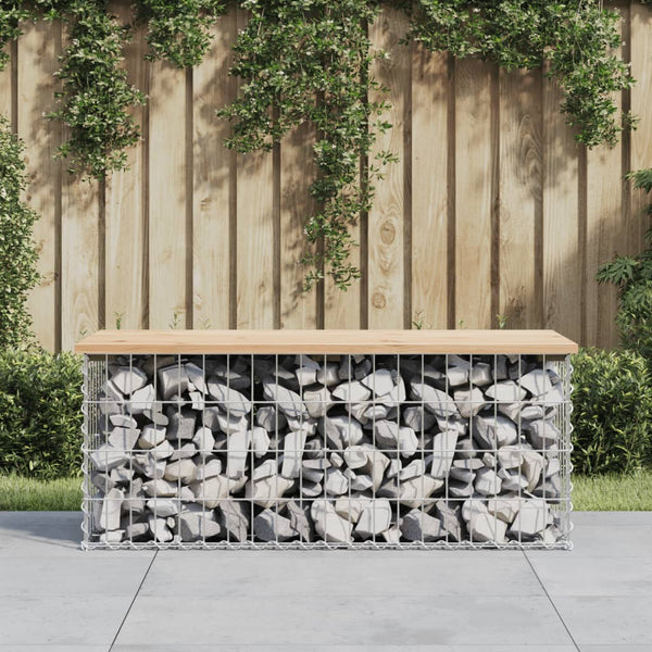 Gartenbank aus Gabionen "Timo" 103x44x42cm (Kiefer)