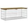 Gartensitzbank imprägniert Gabionen-Stil Timo 103x44x42cm (Kiefer)