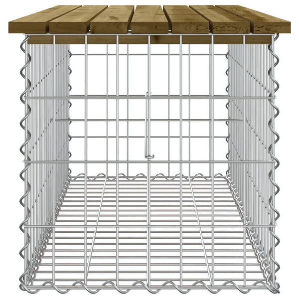 Gartensitzbank imprägniert Gabionen-Stil Timo 103x44x42cm (Kiefer)