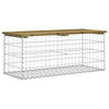 Gartensitzbank imprägniert Gabionen-Stil Timo 103x44x42cm (Kiefer)