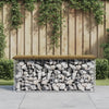 Gartensitzbank imprägniert Gabionen-Stil Timo 103x44x42cm (Kiefer)