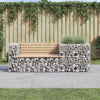 Gartenbank Steinkorb-Stil Kiefer massiv Lucie