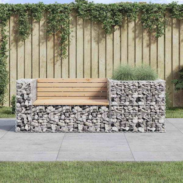 Gartenbank Steinkorb-Stil Kiefer massiv Lucie