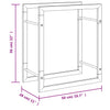 Ruostumaton teräs polttopuuteline Sterling 50x28x56cm