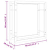 Ruostumaton teräs polttopuuteline Sterling 80x28x86cm