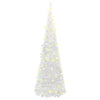 Weißer Pop-up-Kunstweihnachtsbaum Azorica 180cm (150 LED-Lichter)