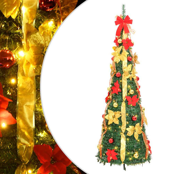 Grüner Pop-up Kunstweihnachtsbaum Adelina 180cm (150 LED-Lichter)