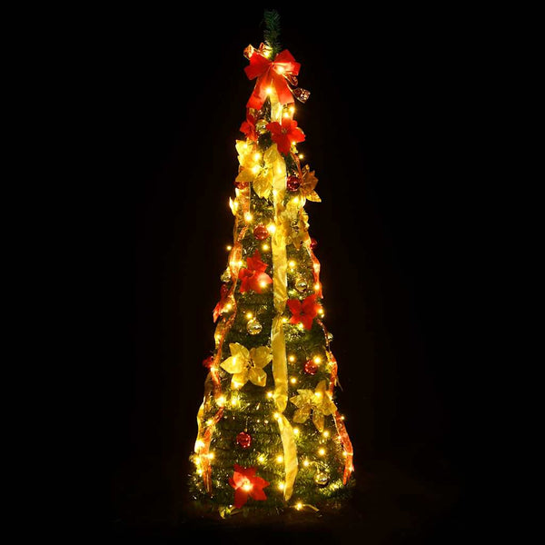 Grüner Pop-up Kunstweihnachtsbaum Adelina 180cm (150 LED-Lichter)