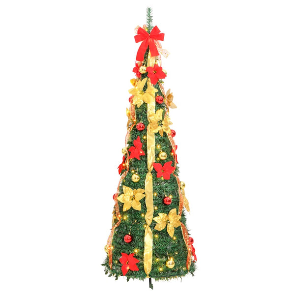 Grüner Pop-up Kunstweihnachtsbaum Adelina 180cm (150 LED-Lichter)