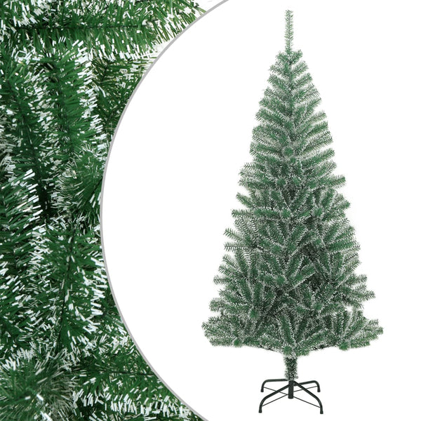 Grüner künstlicher Weihnachtsbaum mit Raureif Russell 240 cm